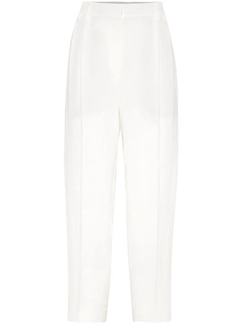 Milk white linen/flax pants Brunello Cucinelli | MH126P8292C600